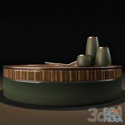 3D model Coffee table and vases