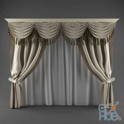 3D model Classical style curtains