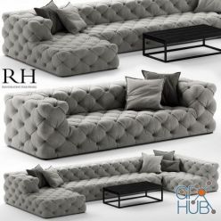 3D model Sofa Soho tufted by Restoration Hardware