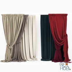 3D model Curtain collection 07