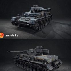 3D model WW2 German Tank PzKpfw IV