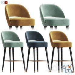 3D model Collins Bar Chair Essential Home