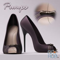 3D model Women's Pumps & Heels Shoes