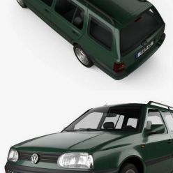 3D model Volkswagen Golf Variant 1993