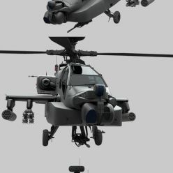 3D model AH-64D Apache