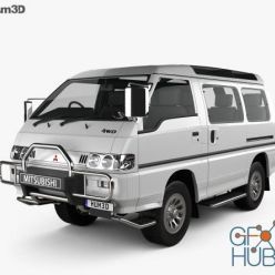 3D model Hum 3D Mitsubishi Delica Star Wagon 4WD 1986