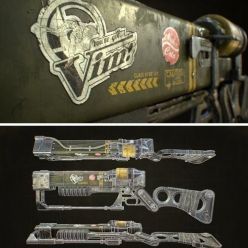 3D model Fallout AER9 Laser Rifle PBR