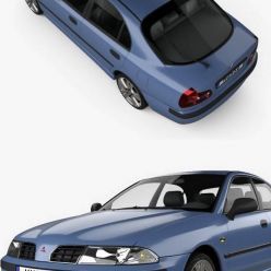 3D model Mitsubishi Carisma liftback 2000