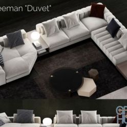 3D model Minotti Freeman Duvet Sofa