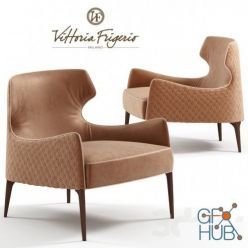 3D model Vittoria Frigerio Piola Capittone armchair