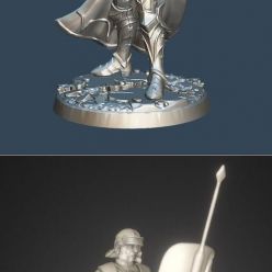 3D model King in full Armor and Livia – 3D Print