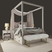 3D model Сanopy bed Avalon by Restoration Hardware