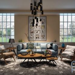 3D model Group of furnishings for the mixed living room 50