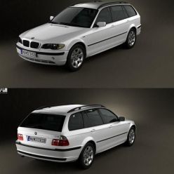 3D model BMW 3 Series touring (E46) 2001