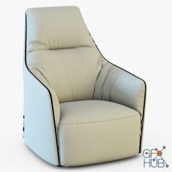 3D model Poliform Santa Monica Lounge armchair