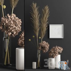 3D model Decor with dry flowers