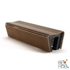 3D model Wood And Metal Bench