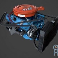 3D model MOPAR V8 PBR