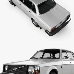 3D model Volvo 244 sedan 1975