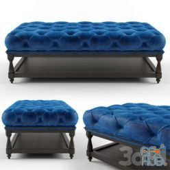 3D model Chesterfield ottoman coffee table