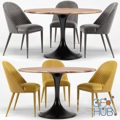 3D model Amarelo Chair, Thor Dining Table