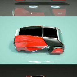 3D model T-Hover Minivan Car 18 – Cheap & Cool series