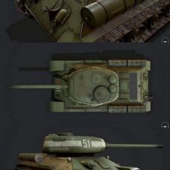 3D model T-34-85 Tank