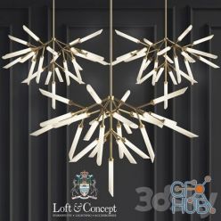 3D model Suspension Lights Spur Chandelier