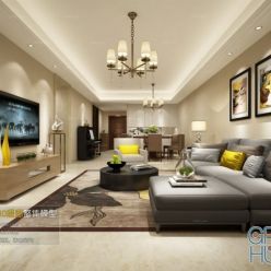 3D model Living room space B088