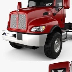 3D model Kenworth T470 Chassis Truck 3-axle 2009