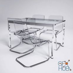 3D model Glivarp table, Tobias chairs by IKEA