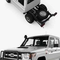 3D model Hum 3D Toyota Land Cruiser (VDJ79R) Double Cab Chassis 2012 car