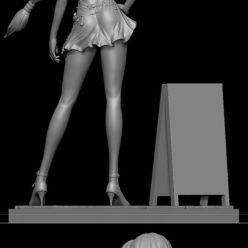 3D model Tifa Lockhart PURPLE DRESS – 3D Print