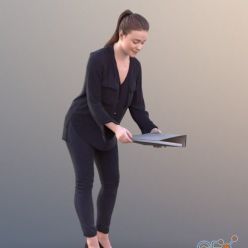 3D model Working Business Girl