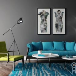 3D model Group of furnishings for the mixed living room 27