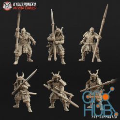 3D model Japanese Samurai Spearmen – 3D Print