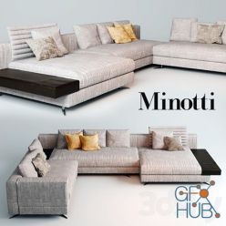 3D model Minotti white sofa