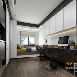 3D model Study Room Interior 001