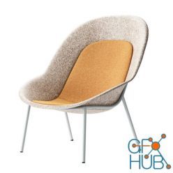 3D model Nook PET Felt Lounge Chair by De Vorm