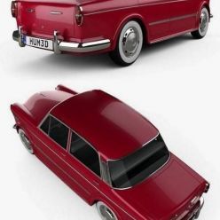 3D model Fiat 1200 Granluce 1957