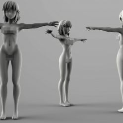 3D model Cubebrush – Anime Figure Girl Base Mesh