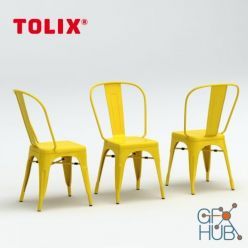 3D model Yellow Tolix chair