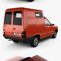 3D model Fiat Fiorino Panel Van 1988