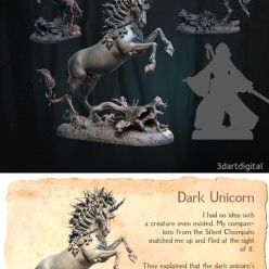 3D model Dark Unicorn – 3D Print