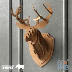 3D model Safari Plywood bust of a deer