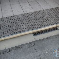 3D model Sidewalk road (max, fbx)