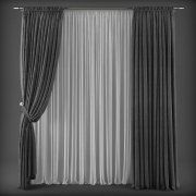 3D model Dark curtains
