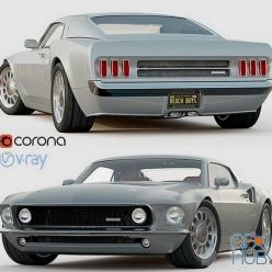 3D model Muscle car Ford Mustang Mach 40