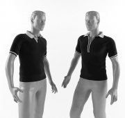3D model Two polo on the mannequin