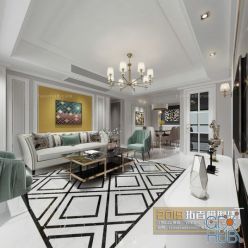 3D model Living Room European Style 028